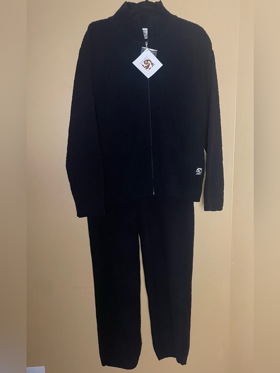 Kashwere Other - NWT Kashwere Womens Full Zip Sport Jacket & Joggers Loungewear Set Black XXL